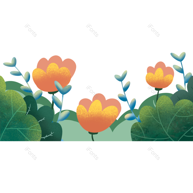 装饰图片,插画元素,花朵PNG,春季免抠素材